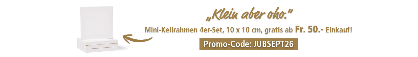 Monats-Goodie Mini-Keilrahmen 4er-Set