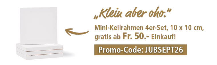 Monats-Goodie Mini-Keilrahmen 4er-Set