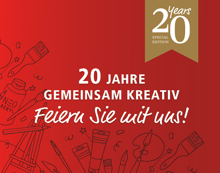 Feiern Sie mit uns 20 Jahre Gerstaecker!